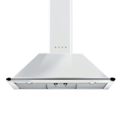 Smeg KT90BE Chimney Cooker Hood, White